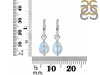 Moonstone & White Topaz Hoop Earring RBM-RDE-1198.