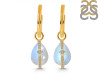 Moonstone & White Topaz Hoop Earring RBM-RDE-1198.