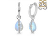 Moonstone & White Topaz Hoop Earring RBM-RDE-1198.