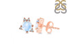 Moonstone & White Topaz Stud Earring RBM-RDE-1260.