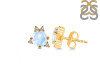 Moonstone & White Topaz Stud Earring RBM-RDE-1260.