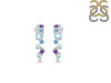 Moonstone & Opal & White Topaz Hoop Earring RBM-RDE-1366.