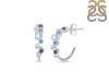 Moonstone & Opal & White Topaz Hoop Earring RBM-RDE-1366.
