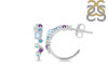 Moonstone & Opal & White Topaz Hoop Earring RBM-RDE-1366.