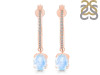 Moonstone & White Topaz Hoop Earring RBM-RDE-1469.