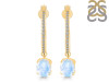 Moonstone & White Topaz Hoop Earring RBM-RDE-1469.