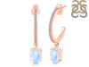 Moonstone & White Topaz Hoop Earring RBM-RDE-1469.