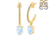 Moonstone & White Topaz Hoop Earring RBM-RDE-1469.