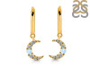 Moonstone & White Topaz Hoop Earring RBM-RDE-1471.