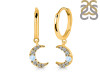Moonstone & White Topaz Hoop Earring RBM-RDE-1471.