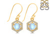 Moonstone & White Topaz Earring RBM-RDE-701.
