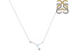 cancer Zodiac Star Constellation Moonstone & White Topaz Necklace RBM-RDN-486.