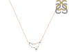 Capricorn Zodiac Star Constellation Moonstone & White Topaz Necklace RBM-RDN-489.