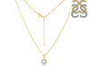 Moonstone & White Topaz Necklace With Slider Lock RBM-RDN-69.