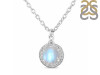 Moonstone & White Topaz Necklace With Slider Lock RBM-RDN-72.