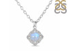 Moonstone & White Topaz Necklace With Slider Lock RBM-RDN-74.
