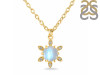 Moonstone & White Topaz Necklace With Slider Lock RBM-RDN-75.