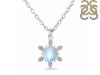 Moonstone & White Topaz Necklace With Slider Lock RBM-RDN-75.