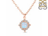 Moonstone & White Topaz Necklace With Slider Lock RBM-RDN-77.