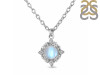 Moonstone & White Topaz Necklace With Slider Lock RBM-RDN-77.