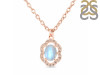 Moonstone & White Topaz Necklace With Slider Lock RBM-RDN-78.