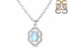 Moonstone & White Topaz Necklace With Slider Lock RBM-RDN-78.