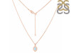 Moonstone & White Topaz Necklace With Slider Lock RBM-RDN-78.