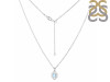 Moonstone & White Topaz Necklace With Slider Lock RBM-RDN-78.
