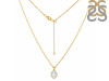 Moonstone & White Topaz Necklace With Slider Lock RBM-RDN-78.