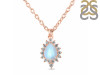 Moonstone & White Topaz Necklace With Slider Lock RBM-RDN-79.