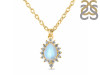 Moonstone & White Topaz Necklace With Slider Lock RBM-RDN-79.