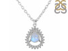 Moonstone & White Topaz Necklace With Slider Lock RBM-RDN-80.
