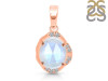 Moonstone & White Topaz Pendant RBM-RDP-1147-ROSECUT.