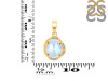 Moonstone & White Topaz Pendant RBM-RDP-1147-ROSECUT.