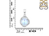 Moonstone & White Topaz Pendant RBM-RDP-1147-ROSECUT.