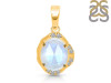 Moonstone & White Topaz Pendant RBM-RDP-1147-ROSECUT.