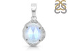 Moonstone & White Topaz Pendant RBM-RDP-1147-ROSECUT.