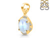 Moonstone & White Topaz Pendant RBM-RDP-1147-ROSECUT.