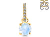 Moonstone & White Topaz Pendant RBM-RDP-549-CZ-LOOP.