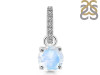 Moonstone & White Topaz Pendant RBM-RDP-549-CZ-LOOP.