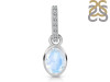Moonstone & White Topaz Pendant RBM-RDP-780-CZ-LOOP.