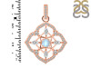 Moonstone & White Topaz Pendant RBM-RDP-797-CZ-LOOP.