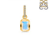 Moonstone & White Topaz Pendant RBM-RDP-954-CZ-LOOP.