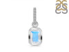 Moonstone & White Topaz Pendant RBM-RDP-954-CZ-LOOP.