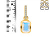 Moonstone & White Topaz Pendant RBM-RDP-955-CZ-LOOP.