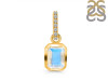 Moonstone & White Topaz Pendant RBM-RDP-955-CZ-LOOP.