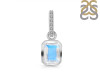 Moonstone & White Topaz Pendant RBM-RDP-955-CZ-LOOP.