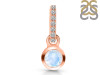 Moonstone & White Topaz Pendant RBM-RDP-957-CZ-LOOP.