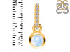 Moonstone & White Topaz Pendant RBM-RDP-957-CZ-LOOP.