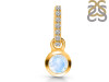 Moonstone & White Topaz Pendant RBM-RDP-957-CZ-LOOP.